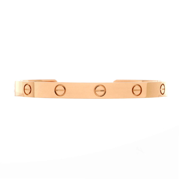 Cartier Love Cuff Bracelet 18K Rose Gold - Picture 1 of 3